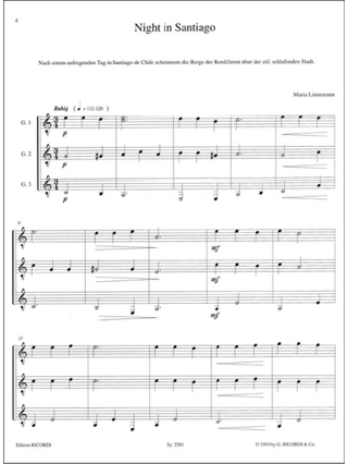 Klangbilder für 3 Gitarren - Maria Linnemann - Partition - Guitare